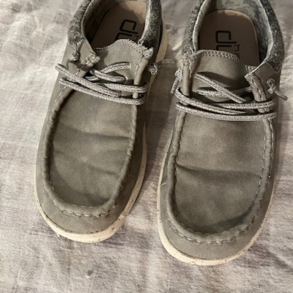 Hey Dudes - Polly - Gray Leather - US Womens 6